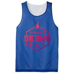 Id Rather Be Skiing Winter Snow Ski Lover Cool Gift Mesh Reversible Basketball Jersey Tank