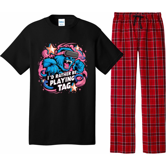 Id Rather Be Playing Tag Gorilla Pajama Set