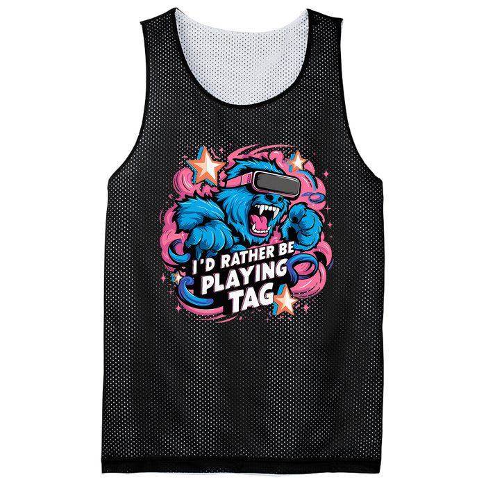 Id Rather Be Playing Tag Gorilla Mesh Reversible Basketball Jersey Tank