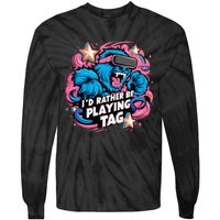 Id Rather Be Playing Tag Gorilla Tie-Dye Long Sleeve Shirt