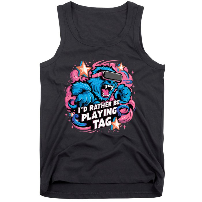 Id Rather Be Playing Tag Gorilla Tank Top