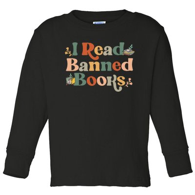 I Read Banned Books Week Librarian Freadom Reader Nerd Men Toddler Long Sleeve Shirt