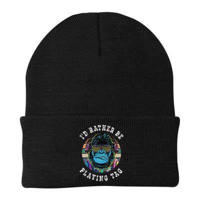 ID Rather Be Playing Tag Gorilla Monke Tag Gorilla Vr Gamer Gift Beanie