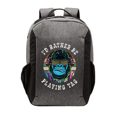 ID Rather Be Playing Tag Gorilla Monke Tag Gorilla Vr Gamer Gift Vector Backpack