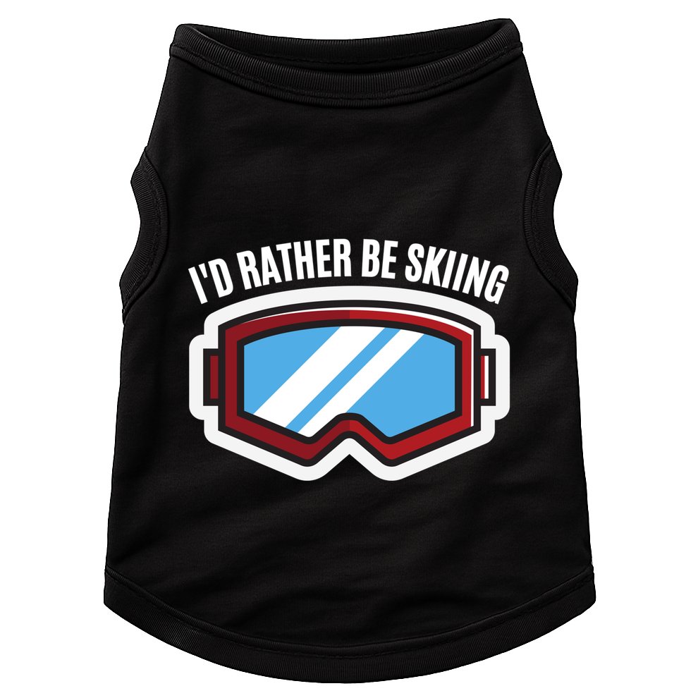 Id Rather Be Skiing Ski Goggles Gift Doggie Tank