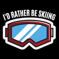 Id Rather Be Skiing Ski Goggles Gift Cooling Performance Crew T-Shirt