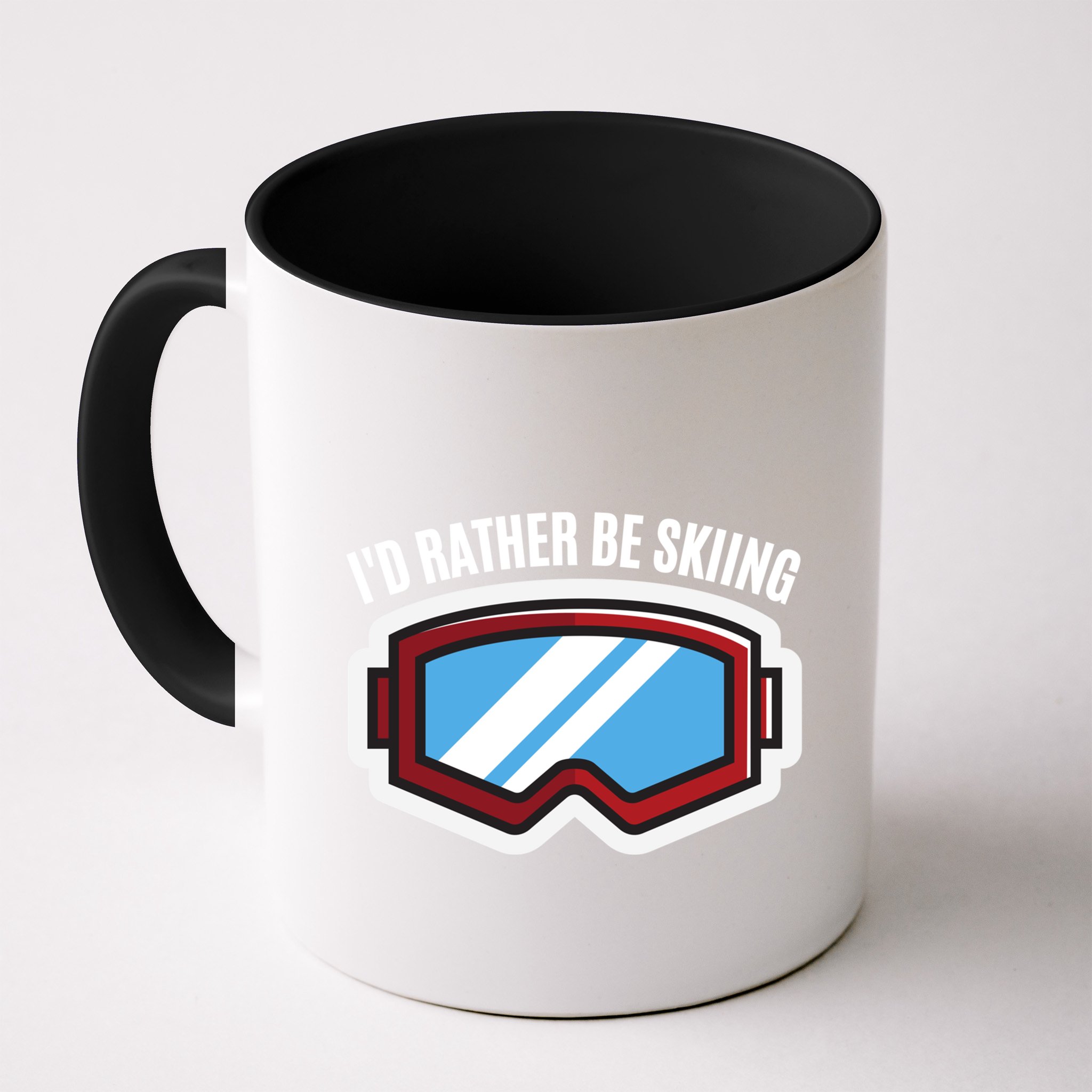 Id Rather Be Skiing Ski Goggles Gift Mug
