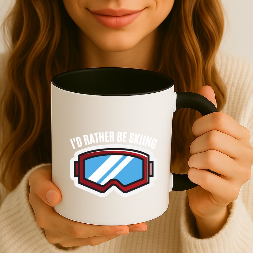 Id Rather Be Skiing Ski Goggles Gift Mug