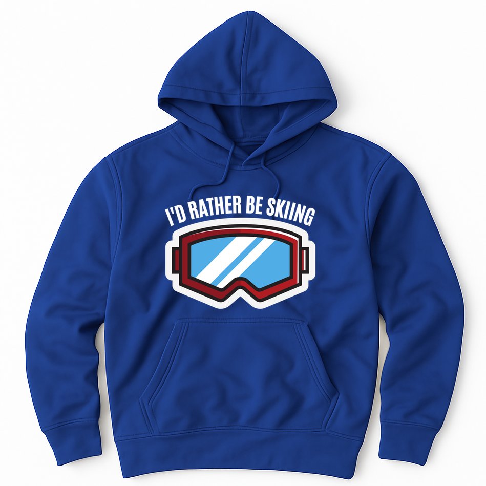 Id Rather Be Skiing Ski Goggles Gift Hoodie