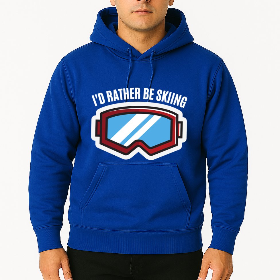 Id Rather Be Skiing Ski Goggles Gift Hoodie