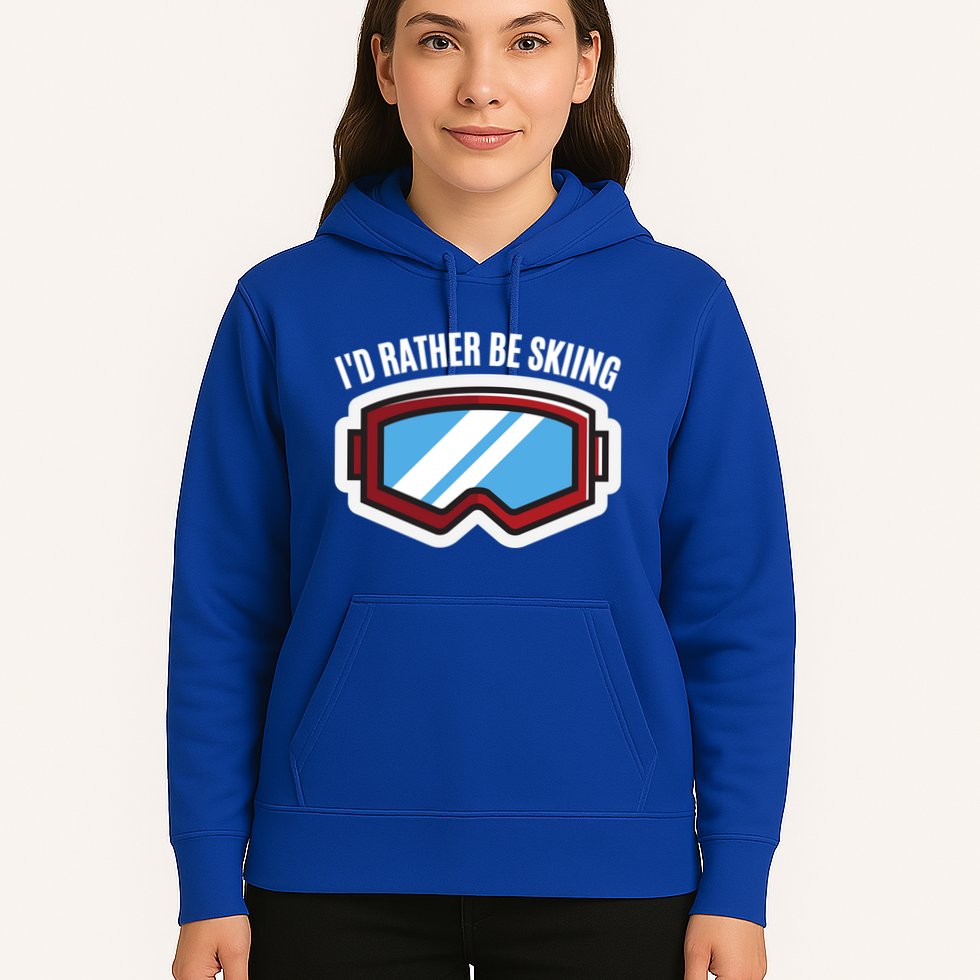 Id Rather Be Skiing Ski Goggles Gift Hoodie