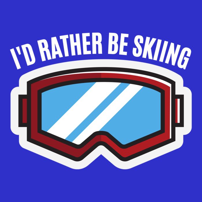 Id Rather Be Skiing Ski Goggles Gift Hoodie