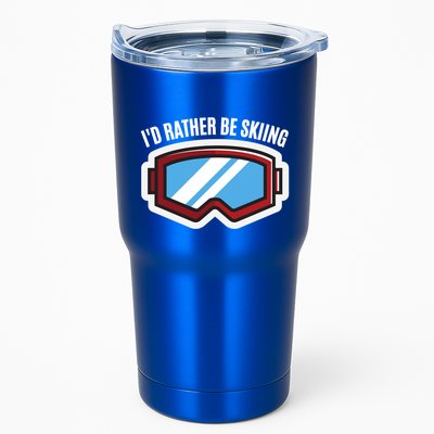 Id Rather Be Skiing Ski Goggles Gift Tumbler
