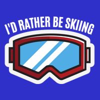 Id Rather Be Skiing Ski Goggles Gift Visor