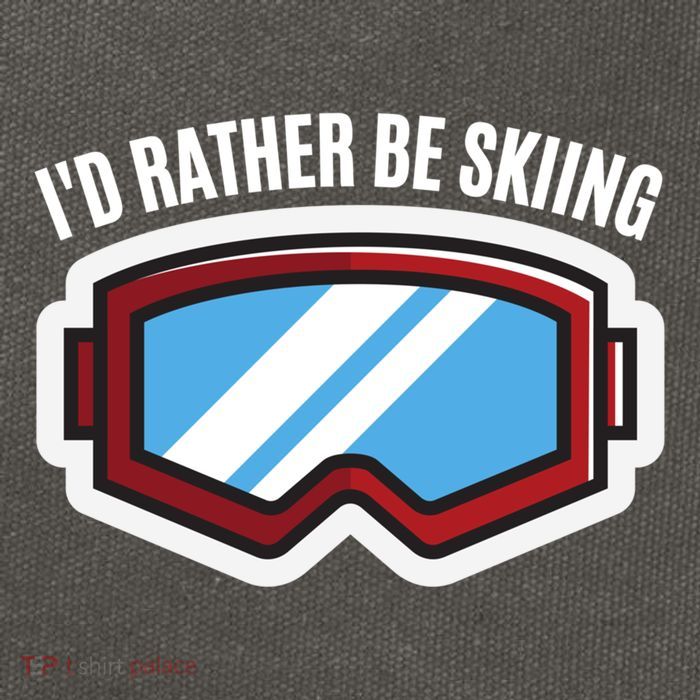 Id Rather Be Skiing Ski Goggles Gift Cotton Canvas Backpack