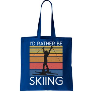 Id Rather Be Skiing Snow Winter Sport Skier Meaningful Gift Tote Bag