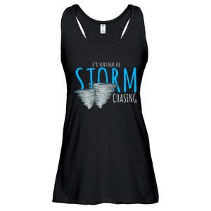 ID Rather Be Storm Chasing Tornado Chaser Ladies Essential Flowy Tank