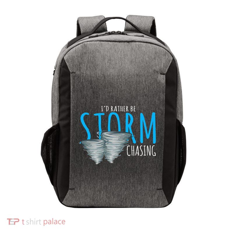ID Rather Be Storm Chasing Tornado Chaser Vector Backpack
