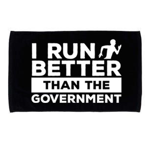 I Run Better Than The Governt Marathon Running Runner Cute Gift Microfiber Hand Towel