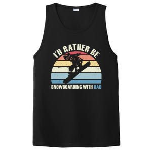 Id Rather Be Snowboarding With Dad Fathers Day Gift Cool Gift PosiCharge Competitor Tank