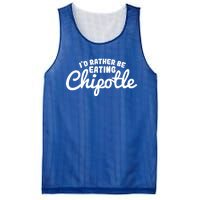 I'd Rather Be Eating Chipotle Cute Gift For Chipotle Lover Mesh Reversible Basketball Jersey Tank