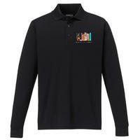 I Read Banned Books Lovers Performance Long Sleeve Polo