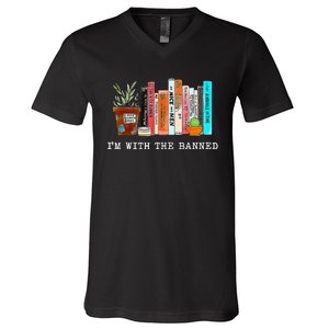 I Read Banned Books Lovers V-Neck T-Shirt