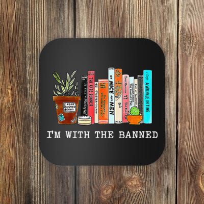 I Read Banned Books Lovers Coaster