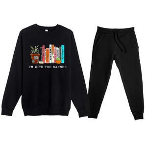 I Read Banned Books Lovers Premium Crewneck Sweatsuit Set