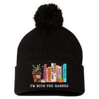 I Read Banned Books Lovers Pom Pom 12in Knit Beanie
