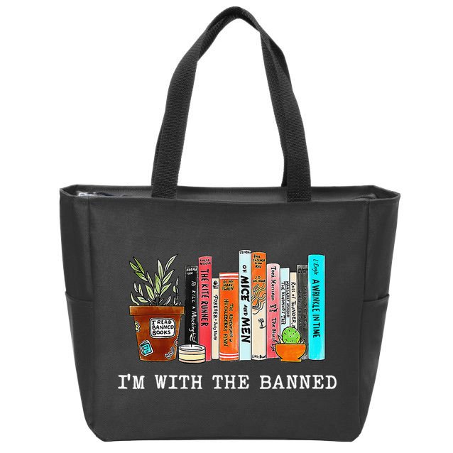 I Read Banned Books Lovers Zip Tote Bag