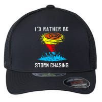 ID Rather Be Storm Chasing Tornado Hurricane Weather Chaser Flexfit Unipanel Trucker Cap