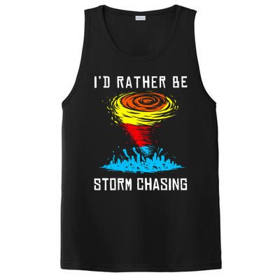 ID Rather Be Storm Chasing Tornado Hurricane Weather Chaser PosiCharge Competitor Tank