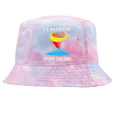 ID Rather Be Storm Chasing Tornado Hurricane Weather Chaser Tie-Dyed Bucket Hat