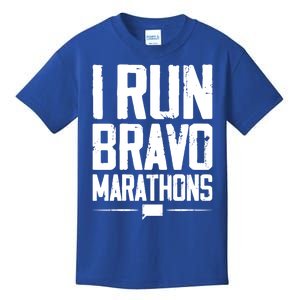 I Run Bravo Marathon Running Runner Sprinter 5k 10k Race Gift Kids T-Shirt