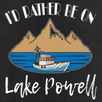 I'd Rather Be On Lake Powell Family Vacation Cute Gift 7 Panel Mesh Trucker Snapback Hat