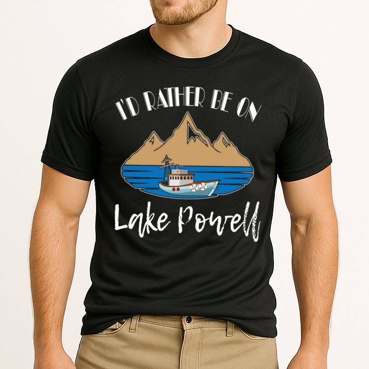 I'd Rather Be On Lake Powell Family Vacation Cute Gift Cooling Performance Crew T-Shirt