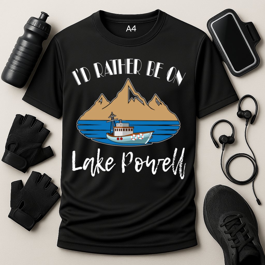 I'd Rather Be On Lake Powell Family Vacation Cute Gift Cooling Performance Crew T-Shirt