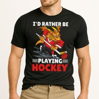 I'd Rather Be Playing Hockey With A Dragon For Hockey Great Gift Cooling Performance Crew T-Shirt