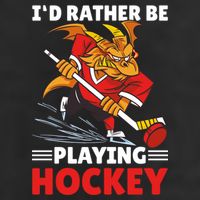 I'd Rather Be Playing Hockey With A Dragon For Hockey Great Gift Golf Towel