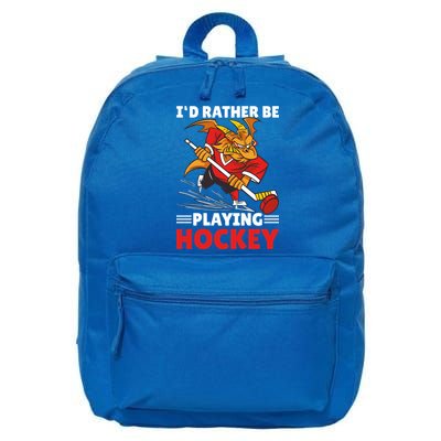 I'd Rather Be Playing Hockey With A Dragon For Hockey Great Gift 16 in Basic Backpack