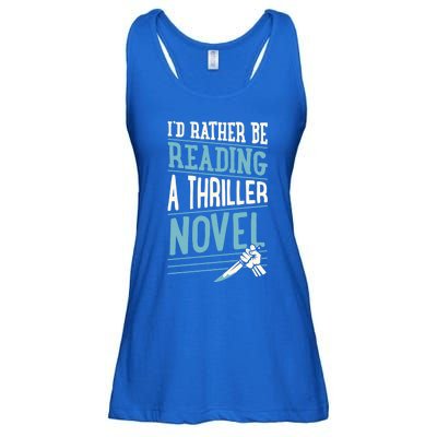 Id Rather Be Reading A Thriller Novel Gift Ladies Essential Flowy Tank