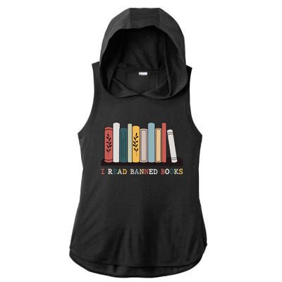 I Read Banned Books Week Librarian Reader Nerd Ladies PosiCharge Tri-Blend Wicking Draft Hoodie Tank