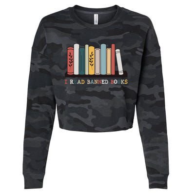 I Read Banned Books Week Librarian Reader Nerd Cropped Pullover Crew