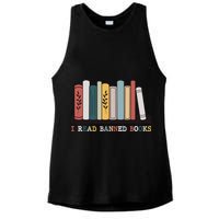 I Read Banned Books Week Librarian Reader Nerd Ladies PosiCharge Tri-Blend Wicking Tank