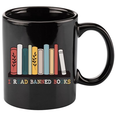 I Read Banned Books Week Librarian Reader Nerd 11oz C Handle Ceramic Mug