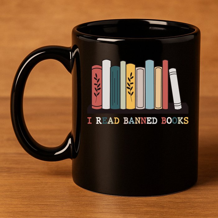 I Read Banned Books Week Librarian Reader Nerd 11oz C Handle Ceramic Mug