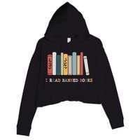 I Read Banned Books Week Librarian Reader Nerd Crop Fleece Hoodie