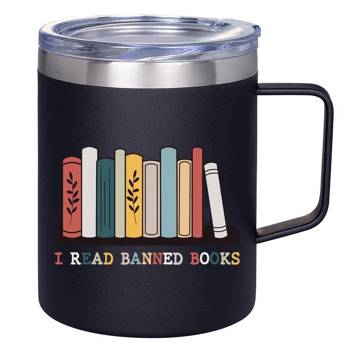 I Read Banned Books Week Librarian Reader Nerd 12oz Stainless Steel Coffee Mug