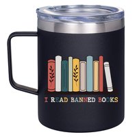 I Read Banned Books Week Librarian Reader Nerd 12oz Stainless Steel Coffee Mug